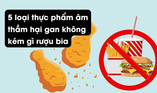 Thức ăn nhanh và chiên rán thường chứa chất béo bão hòa, không tốt cho gan. Ảnh đồ hoạ: Nguyễn Ly