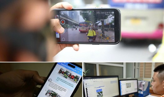 Người dân có thể phản ánh vi phạm giao thông qua nhiều kênh tới lực lượng cảnh sát giao thông. Ảnh: Công an Hà Nội
