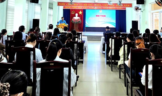 Công đoàn phường An Hải, Đà Nẵng tổ chức hội nghị học tập, quán triệt, phổ biến, tuyên truyền bài phát biểu của Tổng Bí thư Tô Lâm. Ảnh: Công đoàn An Hải