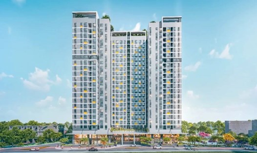 Dự án nhà ở xã hội Rice City Long Châu (phường Bồ Đề) đang nhận hồ sơ mở bán qua hình thức online, giới hạn 70 bộ hồ sơ/ngày. Ảnh: BIC Việt Nam