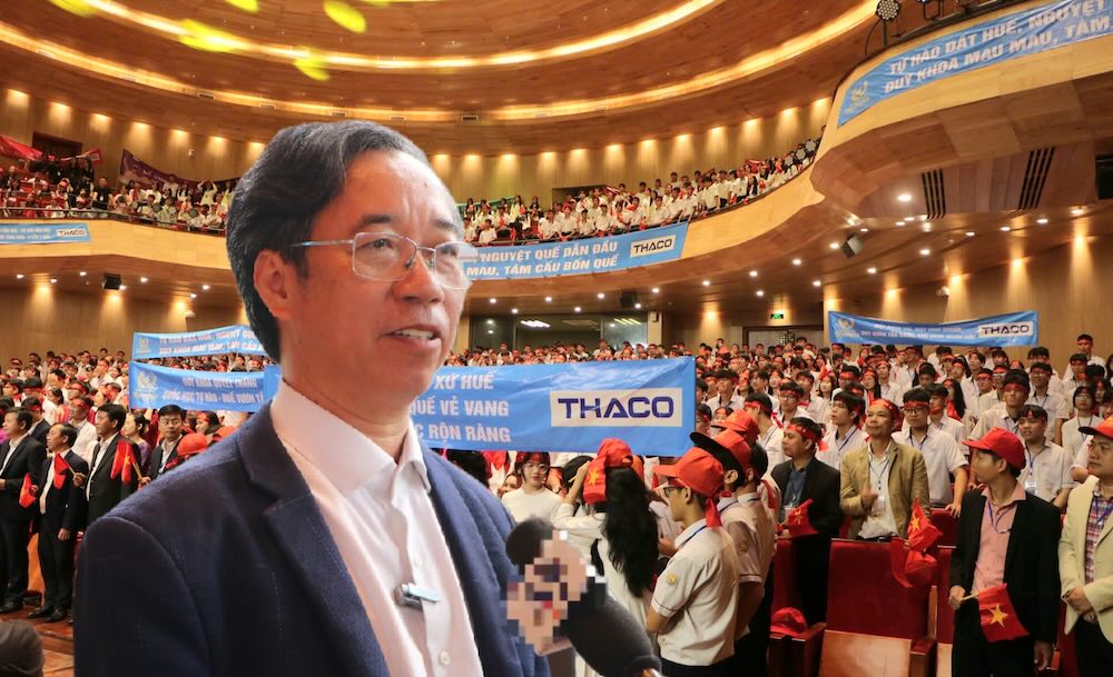 El rector de la Universidad Nacional de Hue comparte sobre el examen de Duy Khoa en Olympia 2025. Foto: Nguyen Luan