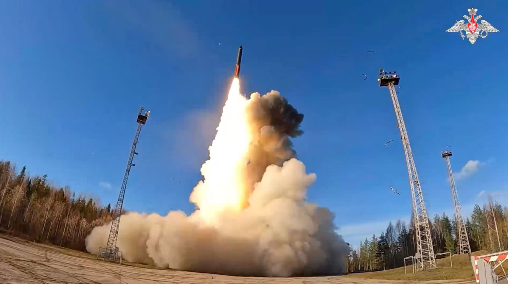 The Yars intercontinental ballistic missile was launched during a military exercise by the Russian nuclear force on October 22, 2025. Photo: Russian Ministry of Defense