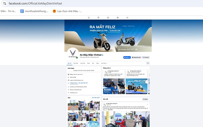 Photo of VinFast's official Fanpage. Performed by: Xuyen Dong