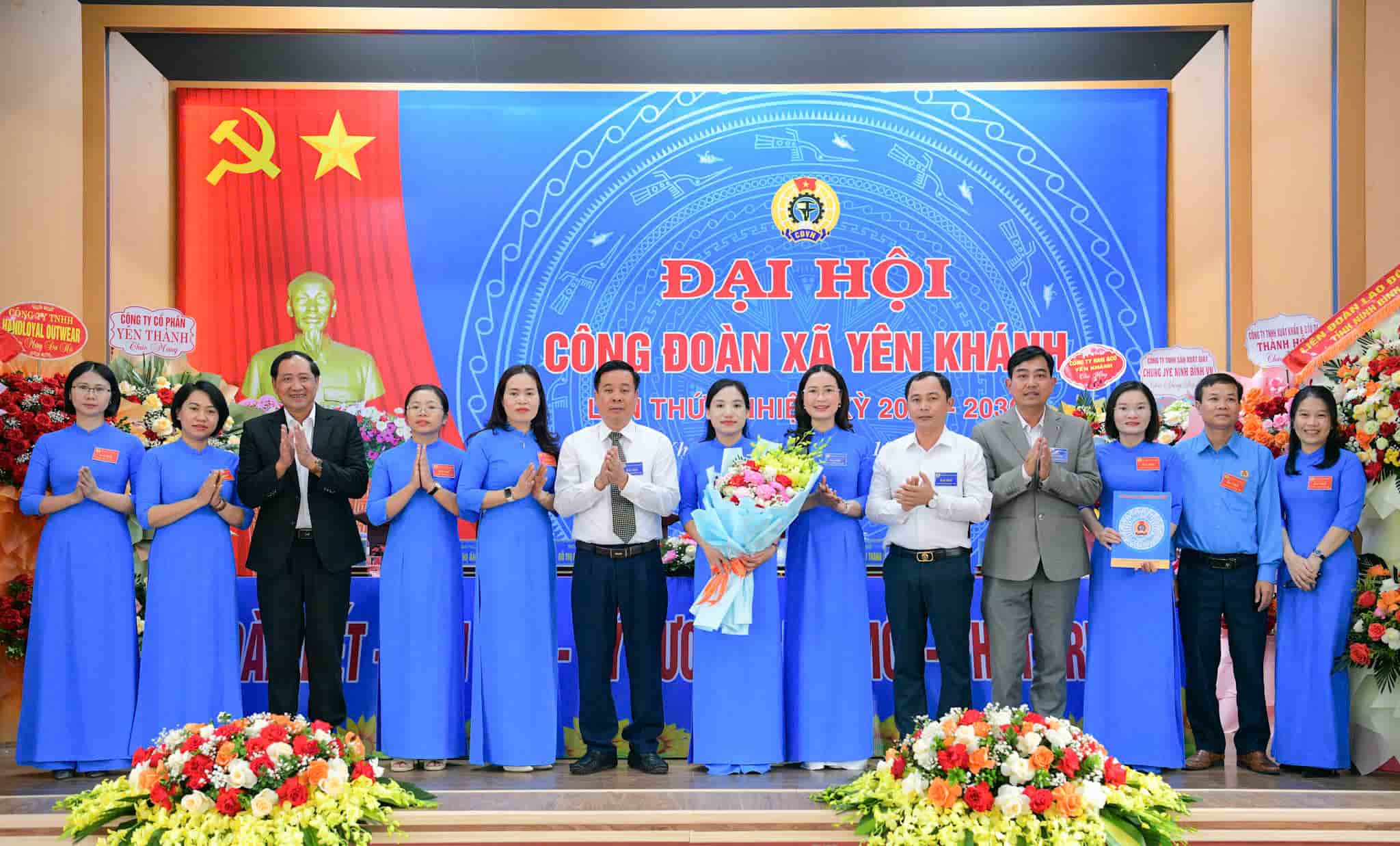 Ban Chap hanh Cong doan xa Yen Khanh nhiem ky 2025 - 2030 duoc chi dinh gom 9 nguoi. Anh: Nguyen Truong