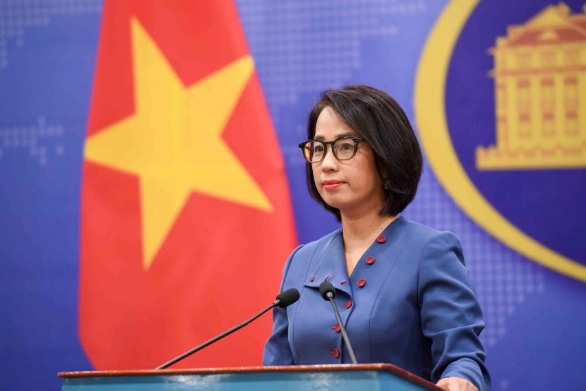 Spokesperson of the Ministry of Foreign Affairs Pham Thu Hang stated that Vietnam is interested in and welcomes Cambodia and Thailand to sign a peace document. Photo: Ministry of Foreign Affairs