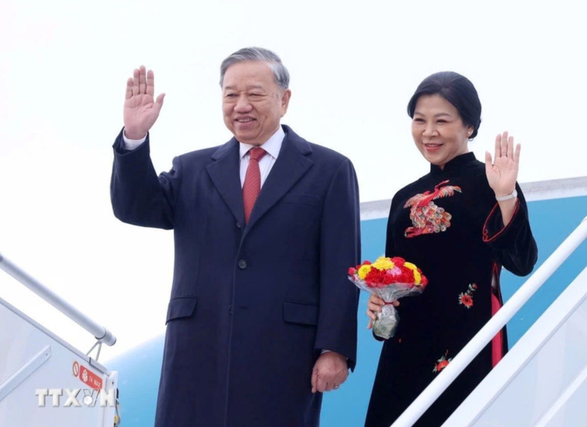 General Secretary To Lam and his wife left the capital Helsinki, successfully concluding their official visit to the Republic of Finland, on October 22, 2025. Photo: VNA
