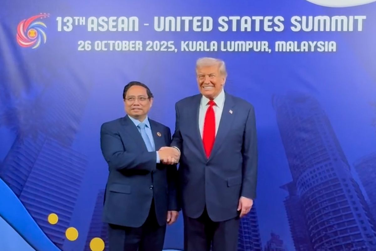 Politburo member and Prime Minister Pham Minh Chinh met with US President Donald Trump on October 26, 2025 on the sidelines of the ASEAN-US Summit. Photo: VGP
