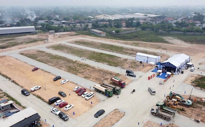 29 plots of land in Nam Vinh Yen urban area (Phu Tho) are about to be auctioned. Photo: An Vi
