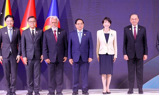 Ủy viên Bộ Chính trị, Thủ tướng Chính phủ Phạm Minh Chính và các nhà lãnh đạo dự Hội nghị Cấp cao ASEAN - Nhật Bản. Ảnh: VGP