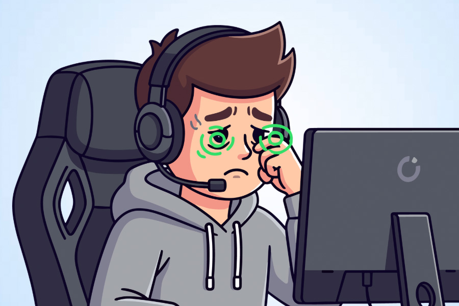 Green light and the impact of screens on eye health. Graphics: Thien Nhan