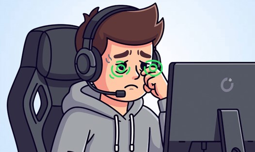 Ánh sáng xanh và ảnh hưởng của màn hình đến sức khỏe mắt. Đồ họa: Thiện Nhân