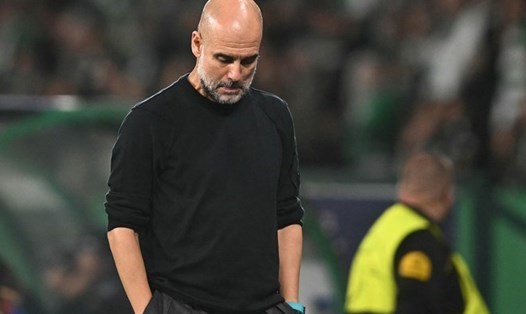 Huấn luyện viên Pep Guardiola và Man City nhận thất bại. Ảnh: AFP