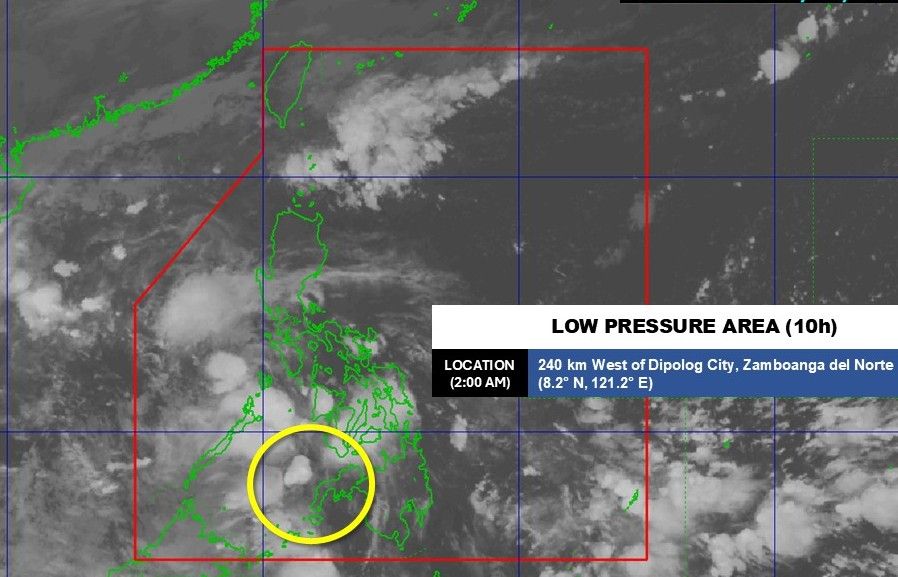 The center of the low pressure near the East Sea was at 2:00 a.m. on October 27. Photo: PAGASA