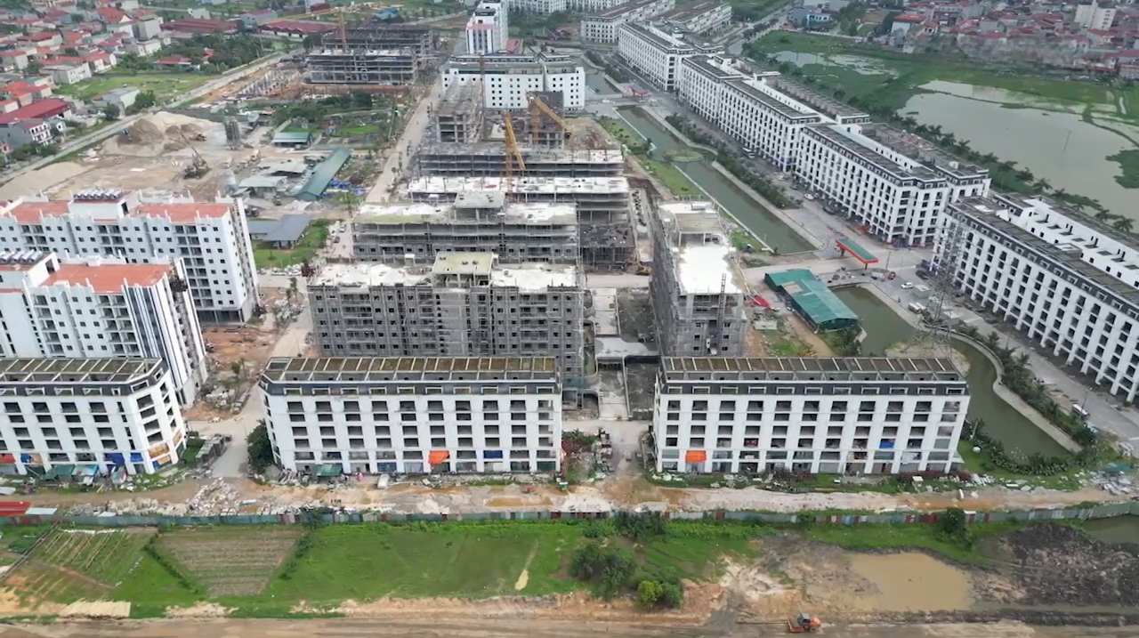 Toan canh khu du an nha o xa hoi Cat Tuong Smart City va Thong Nhat Smart City, anh chup thang 5.2025. Anh: Van Truong