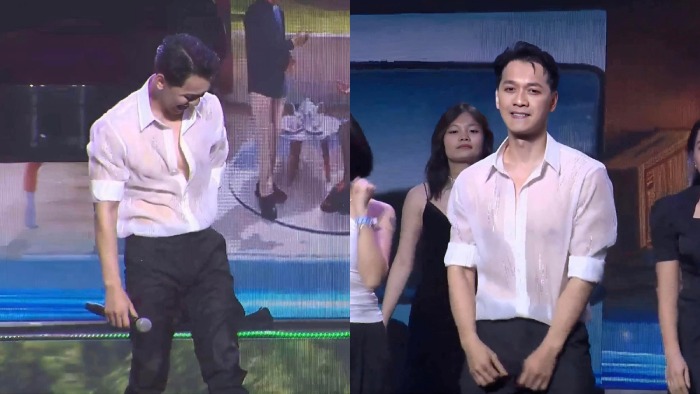 Chu tich ngan hang Tran Hung Huy tung gay sot khi bieu dien “Co don tren sofa“. Anh: Cat tu video