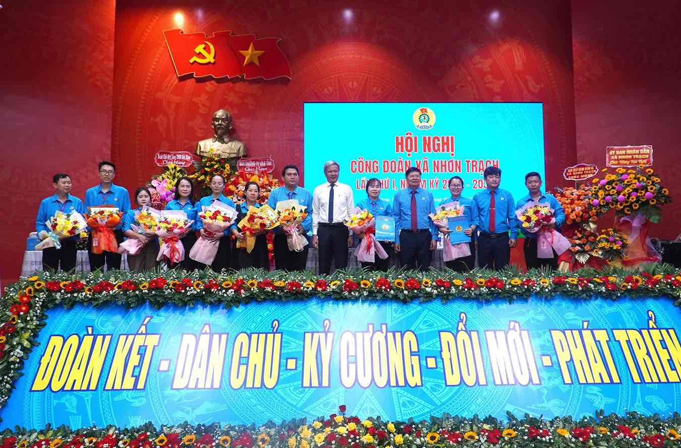 Ban chap hanh Cong doan xa Nhon Trach lan I, nhiem ky 2025 - 2030 ra mat. Anh: HAC