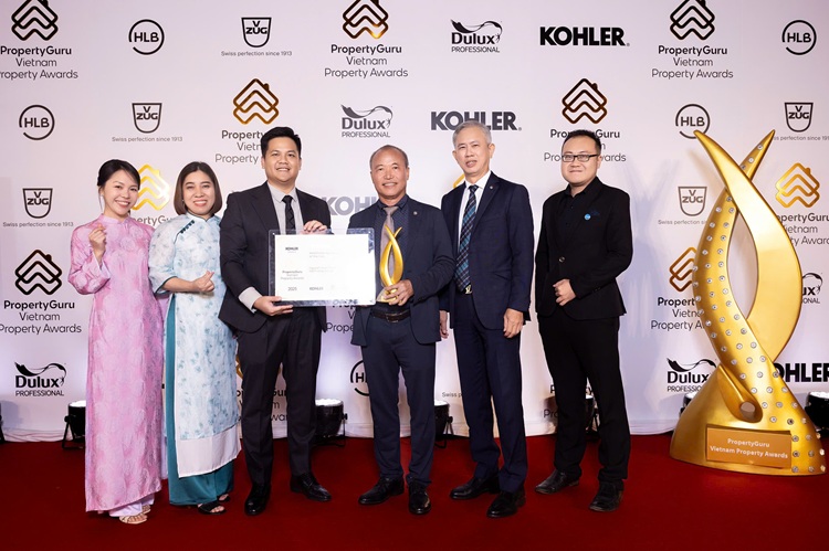 An Zen Residences chien thang hang muc “Du an can ho vua tui tien xuat sac mien Bac” tai PropertyGuru Vietnam Property Awards 2025. Anh: Nam Long ADC