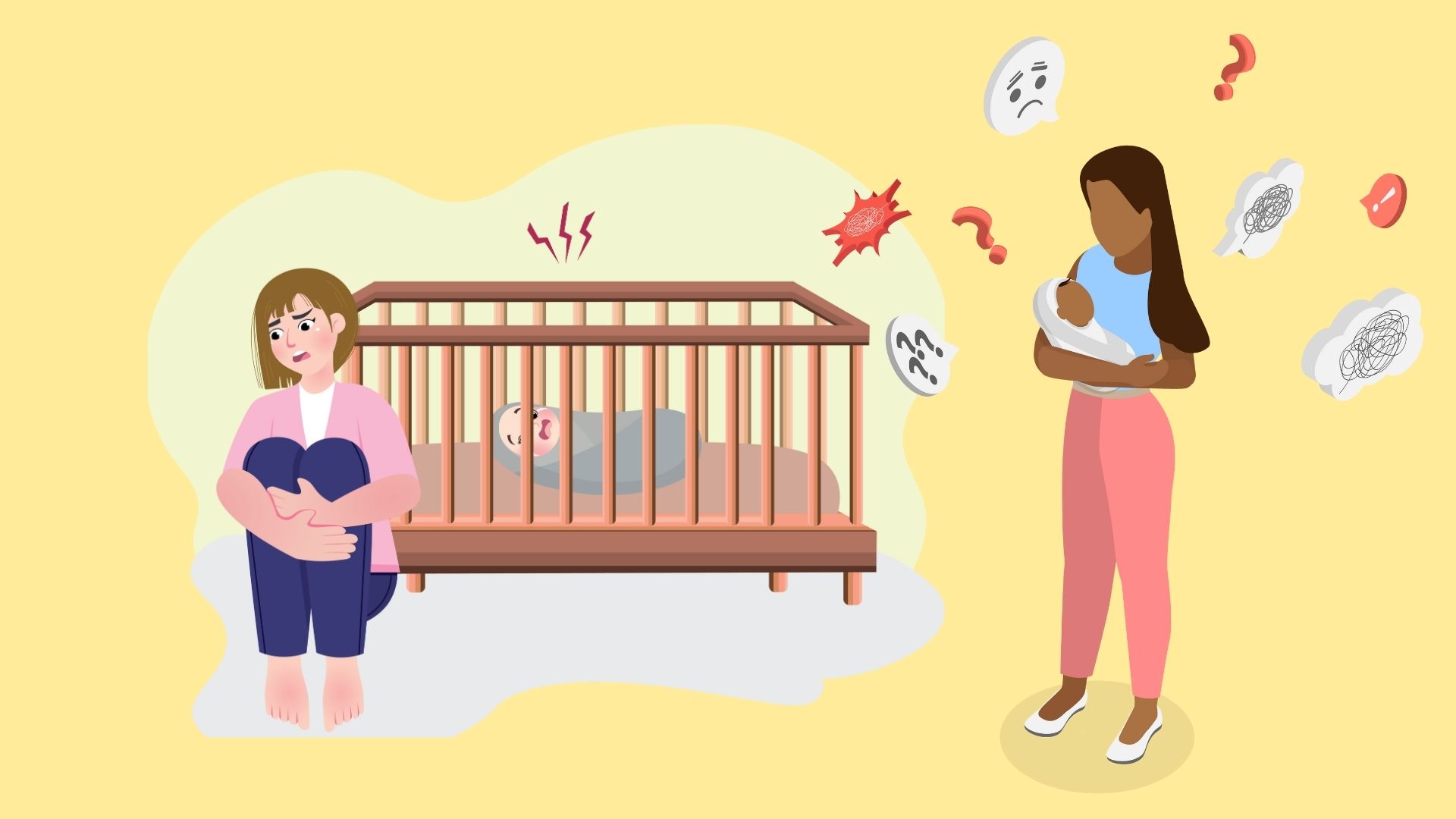 Dau hieu cho thay ban can duoc ho tro tam ly sau sinh. Do hoa: Minh Hoang