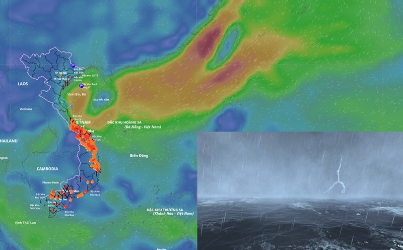 Forecast of bad weather areas affected by cold air