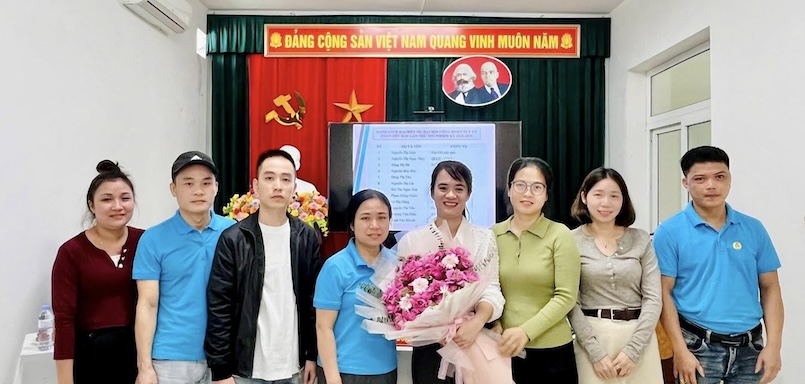 Nghe An Branch Trade Union (Hanoi Textile and Garment Joint Stock Corporation) held a Congress for the 2025 - 2030 term on the morning of October 27. Photo: CDN