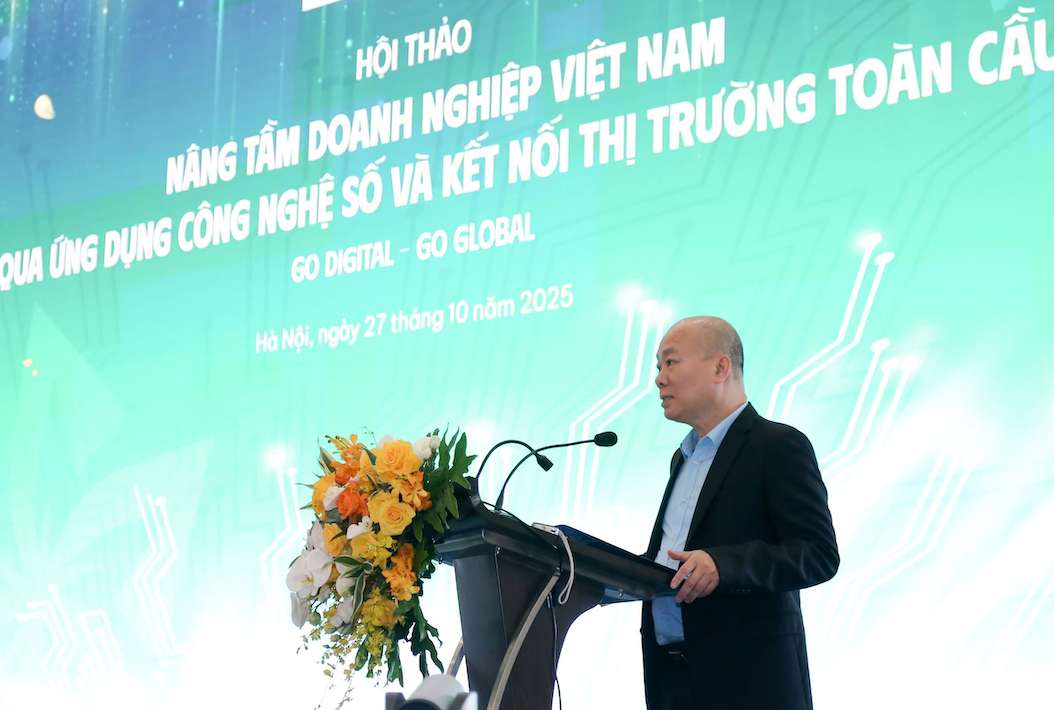 Mr. Vu Ba Phu - Director of the Trade Promotion Agency (Ministry of Industry and Trade) delivered the opening speech at the Workshop. Photo: Song Anh