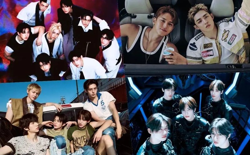 A series of young groups with BTS topped Billboard's charts. Photo: Lotte