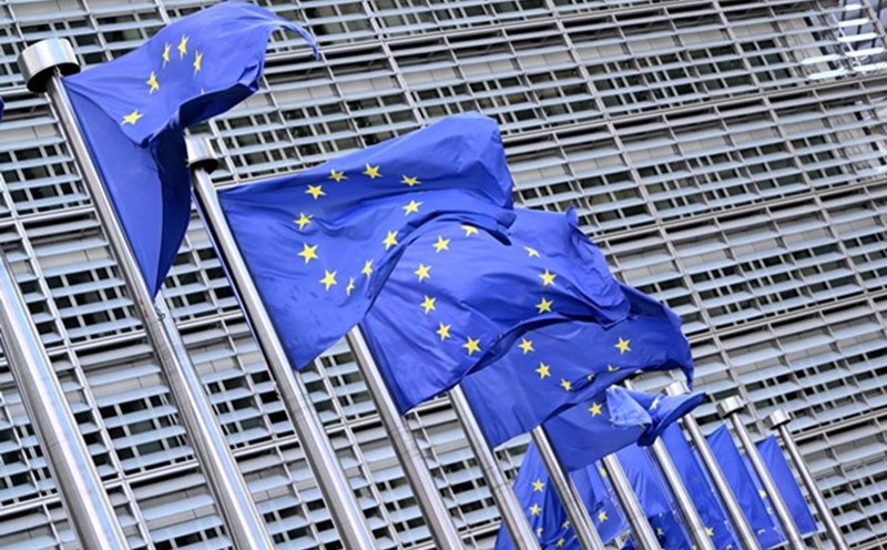 The flag of the European Union (EU) at its headquarters in Brussels ( Belgian). Photo: AFP