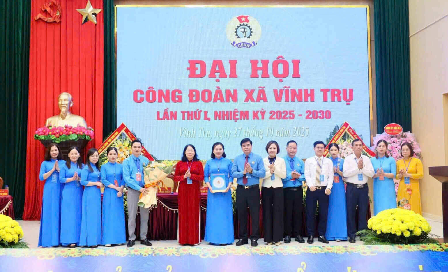 Ban Chap hanh Cong doan xa Vinh Tru nhiem ky 2025 - 2030 duoc chi dinh gom 8 nguoi. Anh: Nguyen Truong