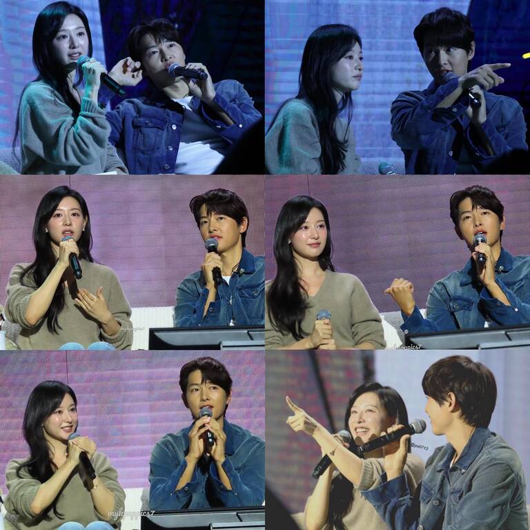 Kim Ji Won xuat hien bat ngo o su kien hop fan cua Song Joong Ki. Anh: cat tu video