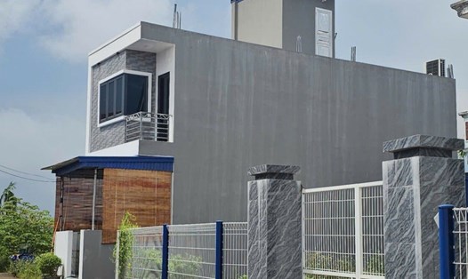 Ngôi nhà xây nhầm trên đất người khác ở phường Thiên Hương, Hải Phòng. Ảnh: Hoàng Khôi
