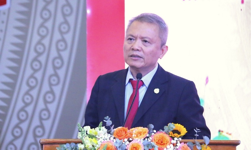 GS Le Ngoc Thanh phat bieu tai buoi le. Anh: Thanh Hung