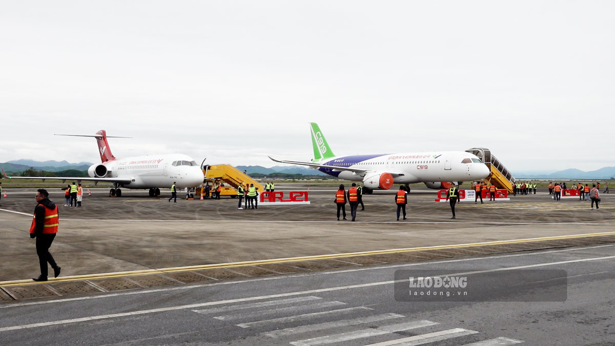 Gioi thieu cac mau may bay moi tai Cang hang khong quoc te Van Don, tinh Quang Ninh. Anh: Doan Hung