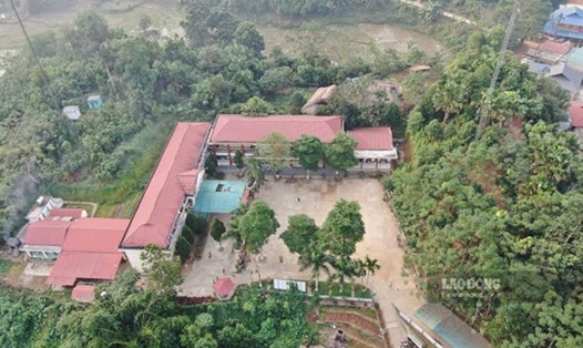 Trường TH và THCS số 1 Phúc Khánh (tỉnh Lào Cai), nơi 320 học sinh đang theo học. Ảnh: Đinh Đại