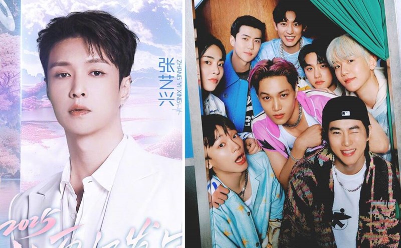 Truong Nghe Hung (Lay) unexpectedly reappeared with EXO. Photo: SM