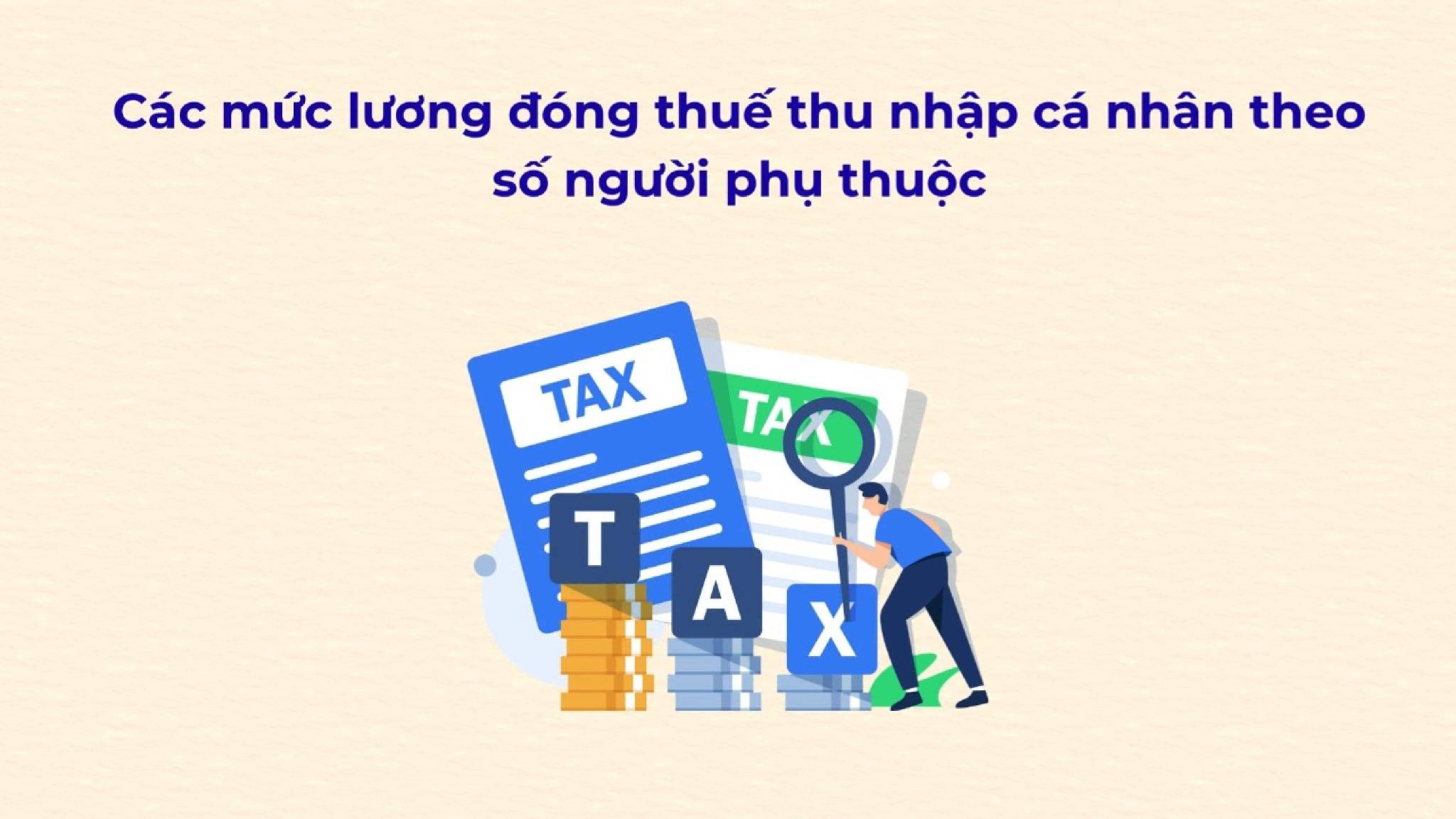 Salary for personal income tax according to the number of dependents