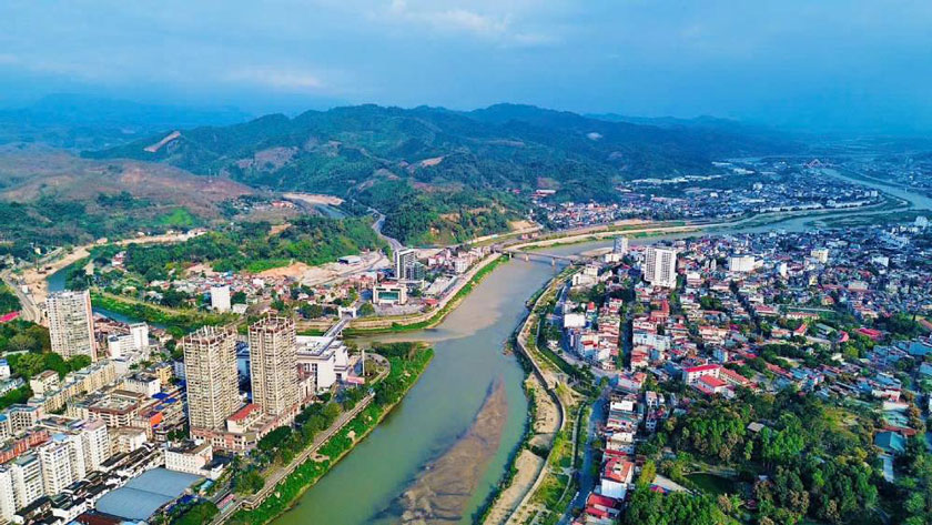 Nga ba song, noi song Nam Thi giao nhau voi song Hong. Anh: Cong TTDT Lao Cai