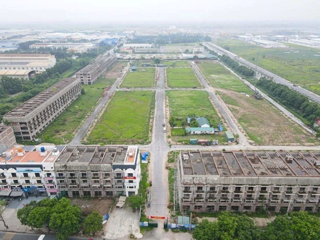 Toan canh du an khu nha o tai xa Gia Dong (tinh Bac Ninh). Anh: Van Truong