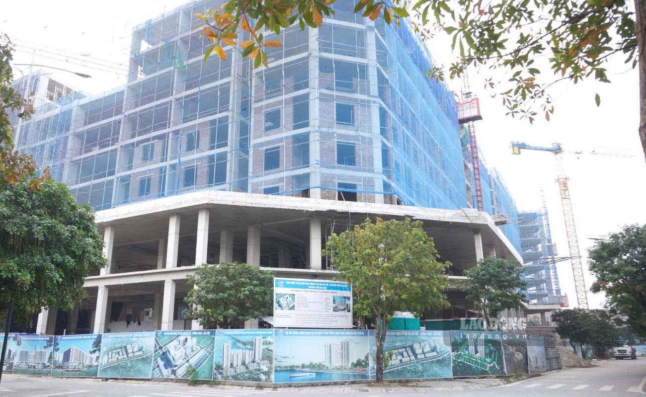 Du an khu nha o cao tang - Nha o xa hoi thuoc du an khu nha o tai xa Dong Anh, TP Ha Noi. Anh: Trang Anh