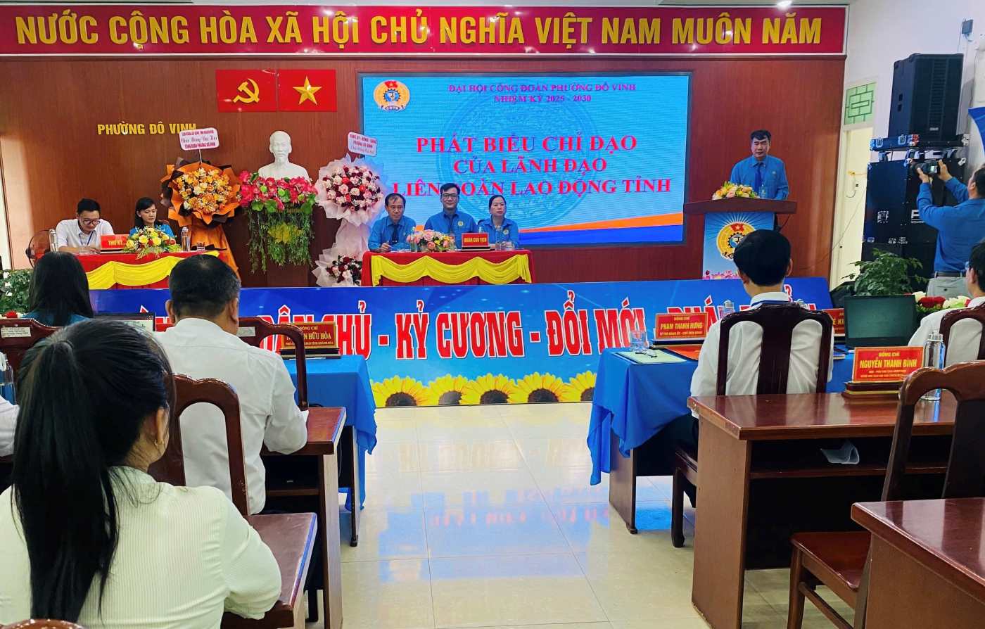 I Congreso del Sindicato de la comuna de Do Vinh por primera vez mandato 2025-2030. Foto: Phuong Linh