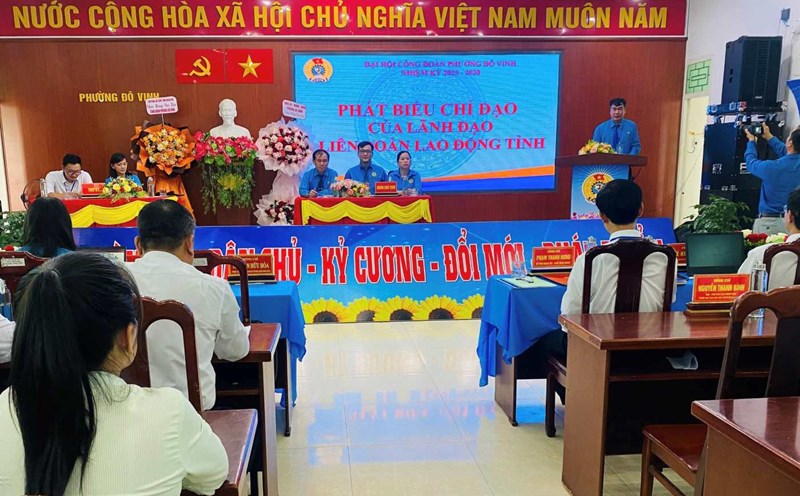 The 1st Do Vinh Ward Trade Union Congress, term 2025-2030. Photo: Phuong Linh