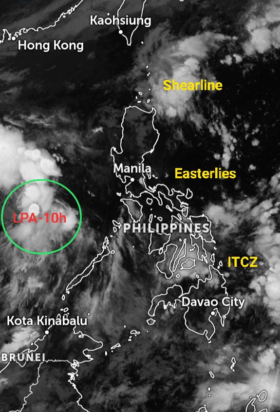 Ap thap va 4 hinh thai thoi tiet anh huong Philippines ngay 28.10. Anh: Weather News