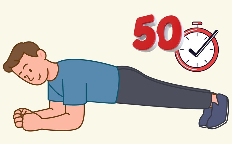 Plank is an exercise that helps people over 50 stay in shape and healthy. Graphics: Thanh Thanh