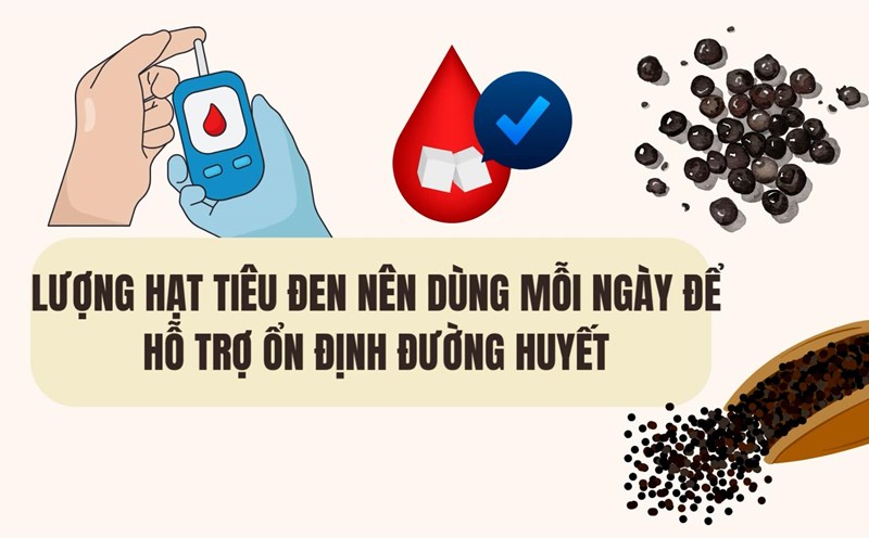 luong of black pepper should be used every day to help stabilize blood sugar