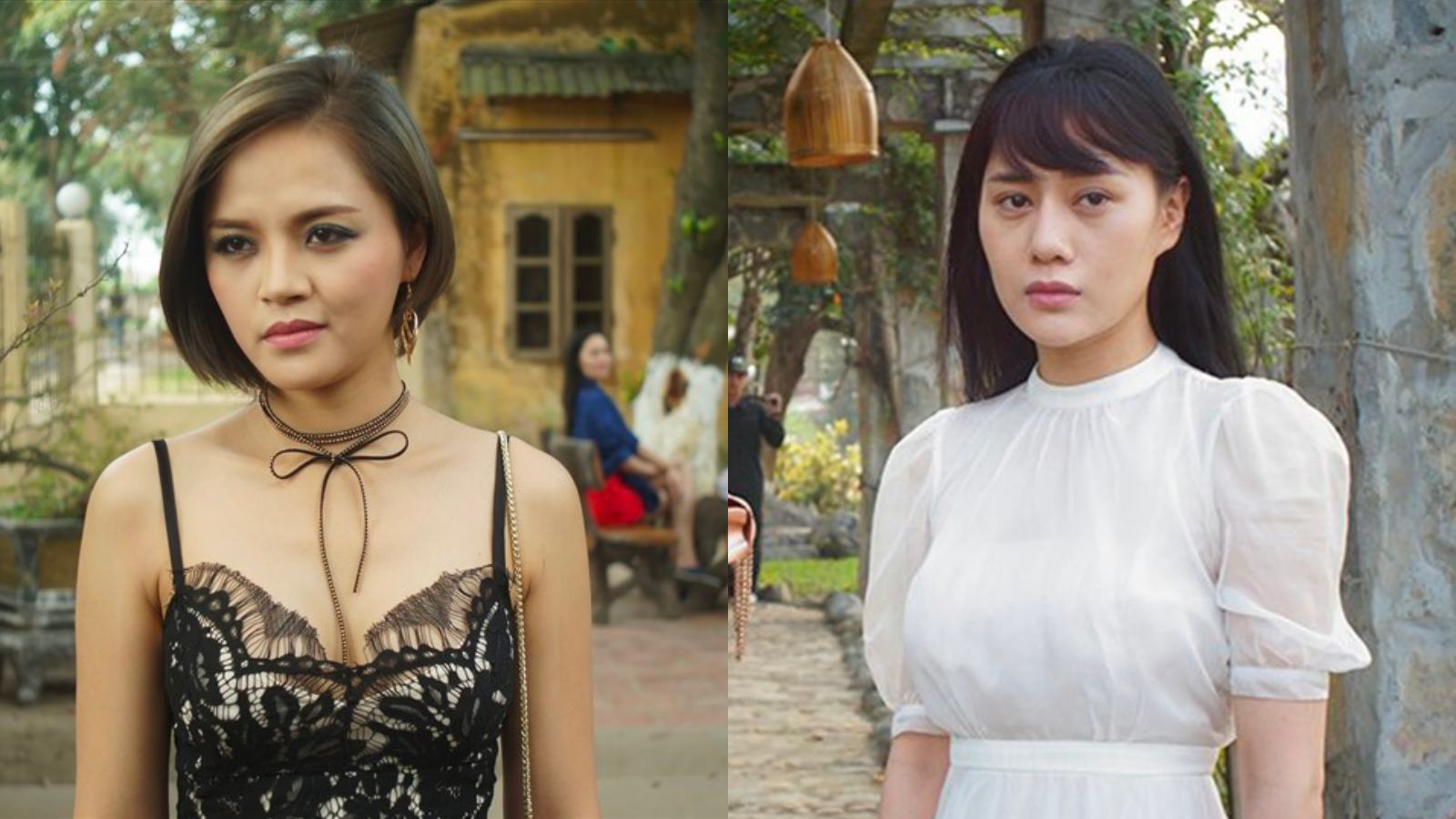 Phuong Oanh (bia phai) trong phim Quynh Bup Be. Anh: Nha san xuat cung cap
