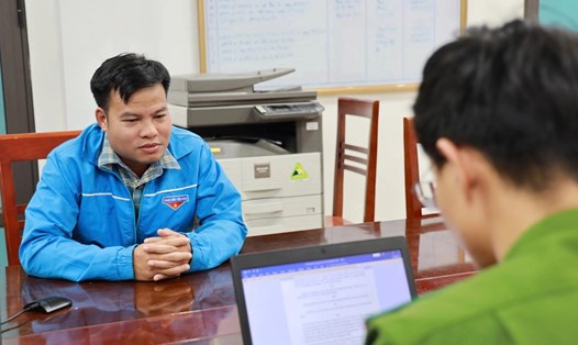 Bị can Trần Đình Duy tại cơ quan công an. Ảnh: Cơ quan công an cung cấp