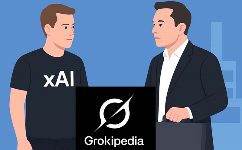 Not allowing direct editing like Wikipedia, Grokipedia uses AI Grok to verify data, promising to provide accurate and unbiased information. Graphics: Cat Tien
