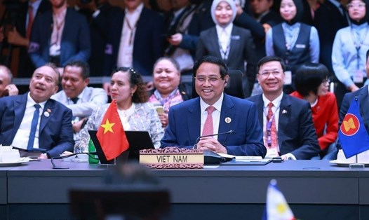 Ủy viên Bộ Chính trị, Thủ tướng Chính phủ Phạm Minh Chính dự Hội nghị Cấp cao kỷ niệm 50 năm quan hệ ASEAN - New Zealand. Ảnh: TTXVN