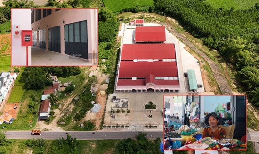 Chợ mới Vân Canh (xã Canh Vinh, Gia Lai) vắng bóng tiểu thương, hoạt động mua bán ảm đạm sau nhiều tháng đi vào hoạt động. Ảnh: Hoài Phương