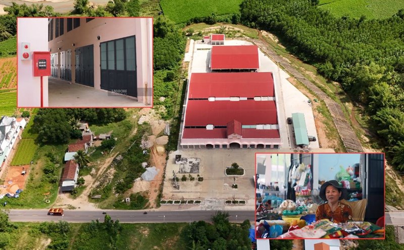 Van Canh New Market (Canh Vinh Commune, Gia Lai) is deserted with traders, and trading activities are gloomy after many months of operation. Photo: Hoai Phuong