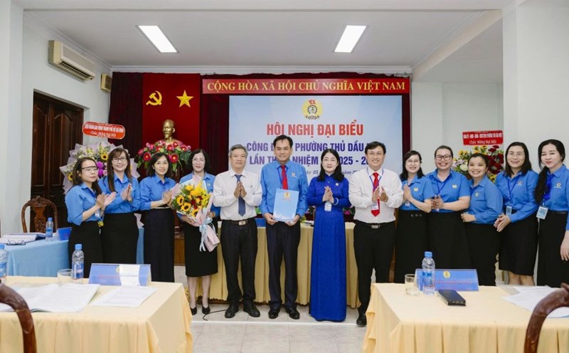 Conference of union delegates of Thu Dau Mot ward. Photo: Provided by the Union